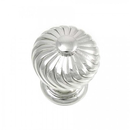 Strategic Brands 1.25 in. Polished Nickel French Twist Cabinet Knob 83914